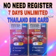 (NEW DTAC 2026 SUPER FAST) Thailand SimCard DTAC ECO 7 Days UNLIMITED
