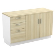 Combination Of Low Cabinet | Swinging Door With Fixed Pedestal 2D1F | 固定底柜 开关式书柜+抽屉 | OFFICE PRO | B