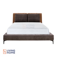 เตียงนอน 3.5 5 6 ฟุต รุ่น TONY โทนี สีน้ำตาล | Livinghome Furniture