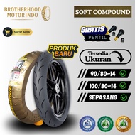 (PAIR PACKAGE) FDR MP27 SOFT COMPOUND TIRES (90/80-14 100/80-14) TUBELESS SOFT COMPOUND TUBLES TIRES