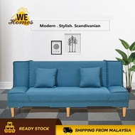 WeHomes 4-Seater Fabric Sofa Bed + Free 2 Pillow Design G Foldable Sofa Bed Relax Sofa Sofa Murah Sofa Katil