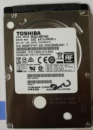 二手品 TOSHIBA 500GB 2.5吋硬碟 MQ01ABF050 /警告 (05 C4 C5 錯誤訊息)