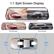 HITAM Rearview Mirror Camera Dashcam Rear View DVR 1080P 9.66 Inch IPS Black T29S Jansite