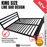 KING SIZE BED, Joson Metal Bed Frames LINE BAR Standard Package, Bed frame King Size, California King Bed, Steel bed, Heavyduty Frame, King Bedframe, King Bed Size, Premium Bed Frame, Steel Bed Frame King Size, Steel Bed, Black Bed Frame, Bed frame on Sal