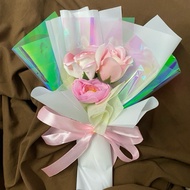 Sap flowers 3 bouquet tulip bouquet Pink wax sunflowers, handmade flowers ready-made gifts for Novem