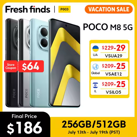 【World Premiere】POCO M8 5G Smartphone Global Version Snapdragon® 6 Gen 3 6.77" 120Hz Display 50MP Ca