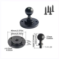 Hợp Kim Nhôm Đầu Bi Adapter Kẹp Gắn 17mm Đế 25mm/40mm Cho Máy Ảnh Điện Thoại GPS Chuyển Đổi Đen Stud