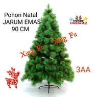 3 FEET GOLD SNOW NEEDLE Christmas Tree 90 CM/ 0.9 METER IRON LEGS/