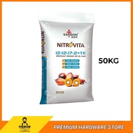 GARSONI Nitrovita 12-12-17-2+TE 50kg Oil Palm Fertilizer Fruit Inducer Fertilizer Baja Kelapa Sawit Penggalak Bunga Buah