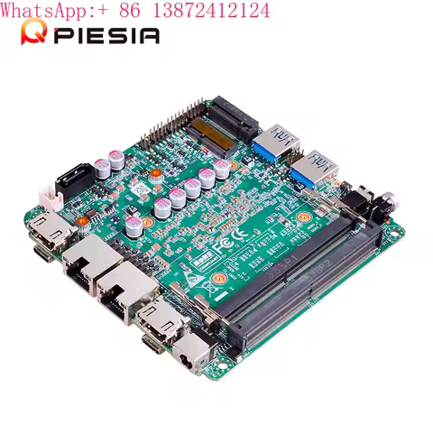 Piesia Intel Core AI Ultra 7 155H 155U 125H 125U Industrial Mini PC Board Dual Lan 2*DDR5 96GB 2*HD/