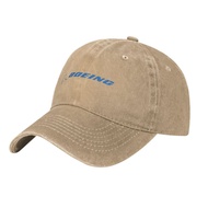 Boeing Logo Adult Washed Cowboy Hat 100% Cotton Curved Brim Sun Hat Simple Casual All-Match Neutral 