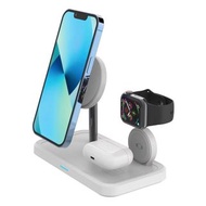 MagSafe charger 磁吸 三合一 無線 充電器 鋁合金 桌面支架充 15W 快速無線充 適用與  iPhone 12、13 、14、15、16、Pro 、Max 、Mini、iwatch 
