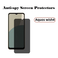 2pcs Privacy Tempered Glass for Sharp AQUOS wish4 Anti-spy Screen Protectors for AQUOS Wish4 SH-52E