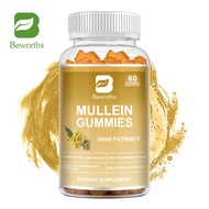 BEWORTHS Mullein Gummies 200 มก. พร้อม Elderberry & Bromelain D3 สำหรับทำความสะอาดปอด ฟังก์ชั่นระบบท