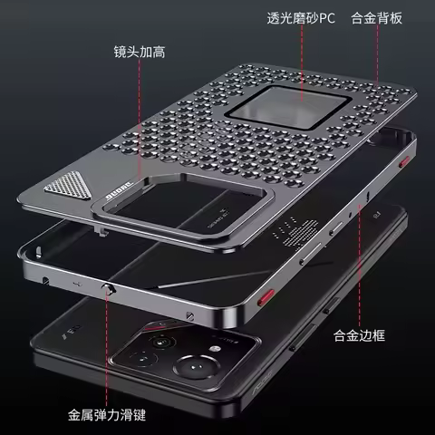 Case For ASUS ROG Phone 8 9 Pro Cover Aluminum Metal Copper Buckle Heat Dissipation Cases For Rog Ph