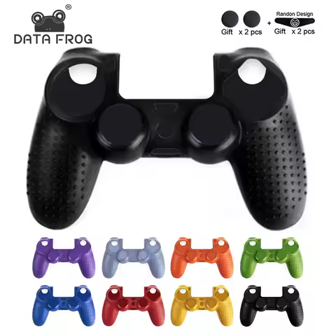 DATA FROG Anti-Slip Silicone Protective Cover For PS4 Controller For DualShock 4 Pro Slim Grip Cap