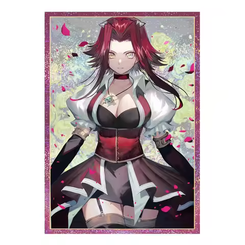 50PCS Yugioh Izayoi Aki Card Sleeves Game Yu-Gi-Oh! 5DS Akiza Izinski Figures Holographic Shine Prot