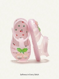 Cozy Cub 時尚可愛的公主風格水果裝飾果凍鞋,適用於寶寶女孩