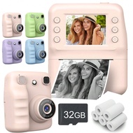 Instant Print Camera For Adults - 1080P HD Dual-Lens Selfie Camera With Built-In Photo Printer, 2.4"
