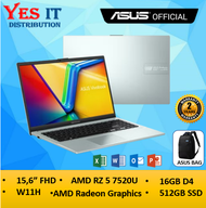 ASUS Vivobook Go 15 (E1504F-ABQ471WSM / ABQ470WMS)  AMD Ryzen 5-7520U / 156 inch / 16GB RAM / 512SSD