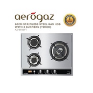 Aerogaz 60cm Stainless Steel Gas Hob with 3 Burners AZ-693SFT