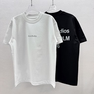 Acne Studios Short Sleeves Black White Printing Oversize Hip Hop O-Neck Cotton Men Women INS T shirt