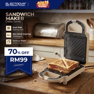 Electrova 4-in-1 Sandwich Maker | Waffle Maker | 4 Snack Plates | Non-Stick Coating | Overheat Prote