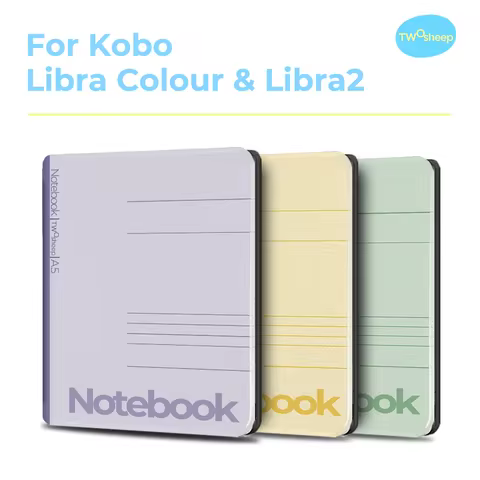 Twosheep 7-inch Case for Kobo Libra Colour and Kobo Libra2 TPU Shell Magnetic Flip Auto Sleep Wake C