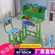 Children learn tables and Chairs set study table writing table students desks children writing desk