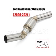 For Kawasaki ZX6R ZX636 ZX 6R 636 2009 2010-2021 51mm Motorcycle Exhaust Muffler Slip-On Middle Link