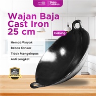 Seasoned Concave Cast Steel Frying Pan 10 Pieces (25cm) Cast Iron Frying Pan/ Wok Cast Iron Frying P