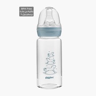 Babyshop Giggles Rock Pony Print Glass Feeding Bottle - 120 Ml