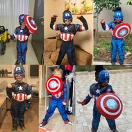 Xie Kids Superhero Costume Captain America Clothes Bonus Complete Accessories