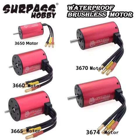Surpass Hobby Waterproof Brushless Motor KK 3650 3660 3665 3670 3674 for 1/8 1/10 RC Car Racing Off-