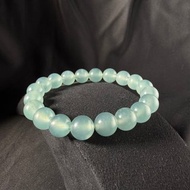 玉露 | 高冰天空藍翡翠手串