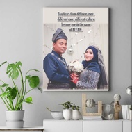 PHOTO FRAME CANVAS A3 Size (Frame kayu 1inci) Ready To Hang