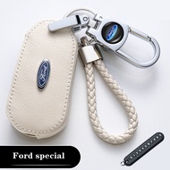 Ford Key Cover Ford Keychain EcoSport Territory Everest Expedition Explorer Ranger Ranger Raptor F150 Mustang Gen Ranger Metal leather key cover car accessories