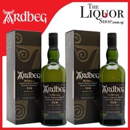 Bundle of 2 Bottles Ardbeg 10 Years Old Islay Single Malt with Gift Box 46% 700ml