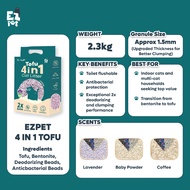 【1 Carton】EZPET  Mixed Tofu Cat Litter Pasir Kucing Tofu Cat Litter Toilet Kucing Toufu Cat Sand To 