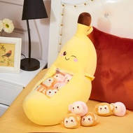 Cute Throw Pillow Stuffed Banana Toys Kawaii Banana Plush Avocado Stuffed Animal Carrot Removable Fl