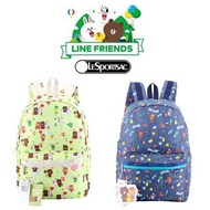 日本 LeSportsac X Line Friends Brown 主題帆布 CARSON BASIC 背囊