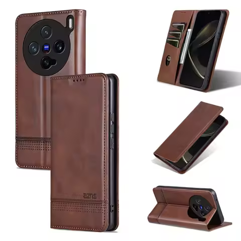 PU leather wallet case for Vivo X200 Pro mini V40 V30 V27e T2 Y03t flip cover X200Pro T2Pro protecti