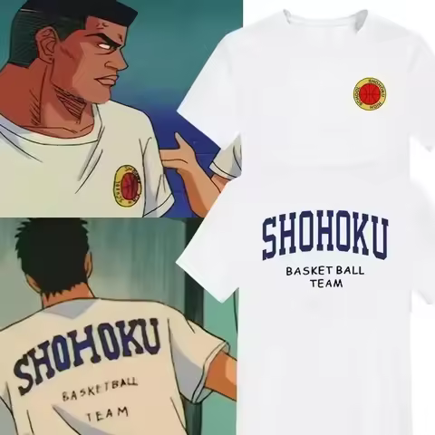 Japanese Anime Shohoku Basket Ball Team T-Shirt Women Sakuragi Hanamichi Print Shirts Cosplay Haraju