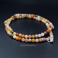 Stone Necklace - หยกพม่าแท้ โทนหลากสี ขนาด 6 มม. by siamonlineshop