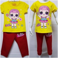 GIRLS' SET PANTS 7/ 8 CUTE YELLOWGirl SZ 1T