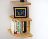 kệ góc 90 gỗ tự nhiên treo tường trang trí kệ để đồ lưu niệm gỗ thông