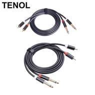 [TENOL] 1.5M/3M RCA to 6.35mm Audio Cable Male to Male Solid Audio Adapter Cable for Elertronic Qrga