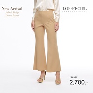 LOF-FI-CIEL womans pants Jubili Disco กางเกงผู้หญิง ขายาว ขากระดิ่ง สีเบจ F9XABE