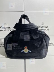 💖Vivienne Westwood 西太后 大號黑色絲絨保齡球  斜挎包 單肩包