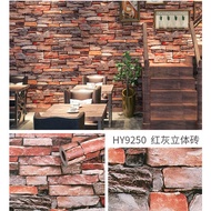 30 corak PVC Wallpaper waterproof Brick Kertas dinding wallpanel Sticker batu Bilik tidur ruang Tamu